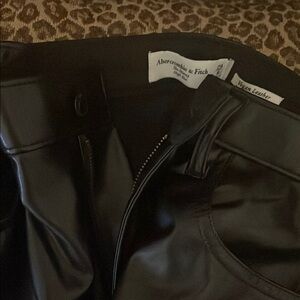 Abercrombie & Fitch Faux Black Leather Pants